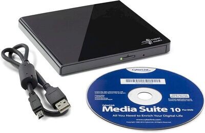 Graveur DVD slim externe USB noir 24x *Hitachi LG DVD/RW GP57EB40