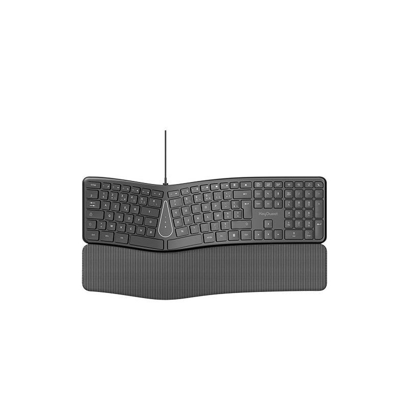 Clavier eKOgreen recyclé Filaire Ergonomique - 1,50m - Noir Clavier eKOgreen recyclé Filaire Ergonomique - 1,50m - Noir