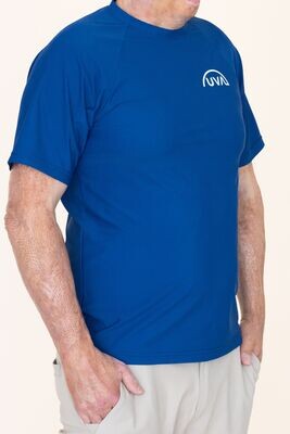 Men's/Unisex Short Sleeve Shirt UPF50+ White Logo