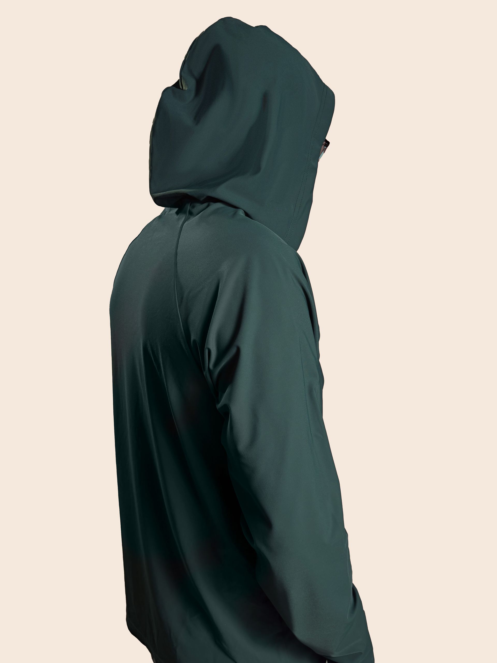 Capuche à manches longues homme / unisexe UPF50+ Logo blanc