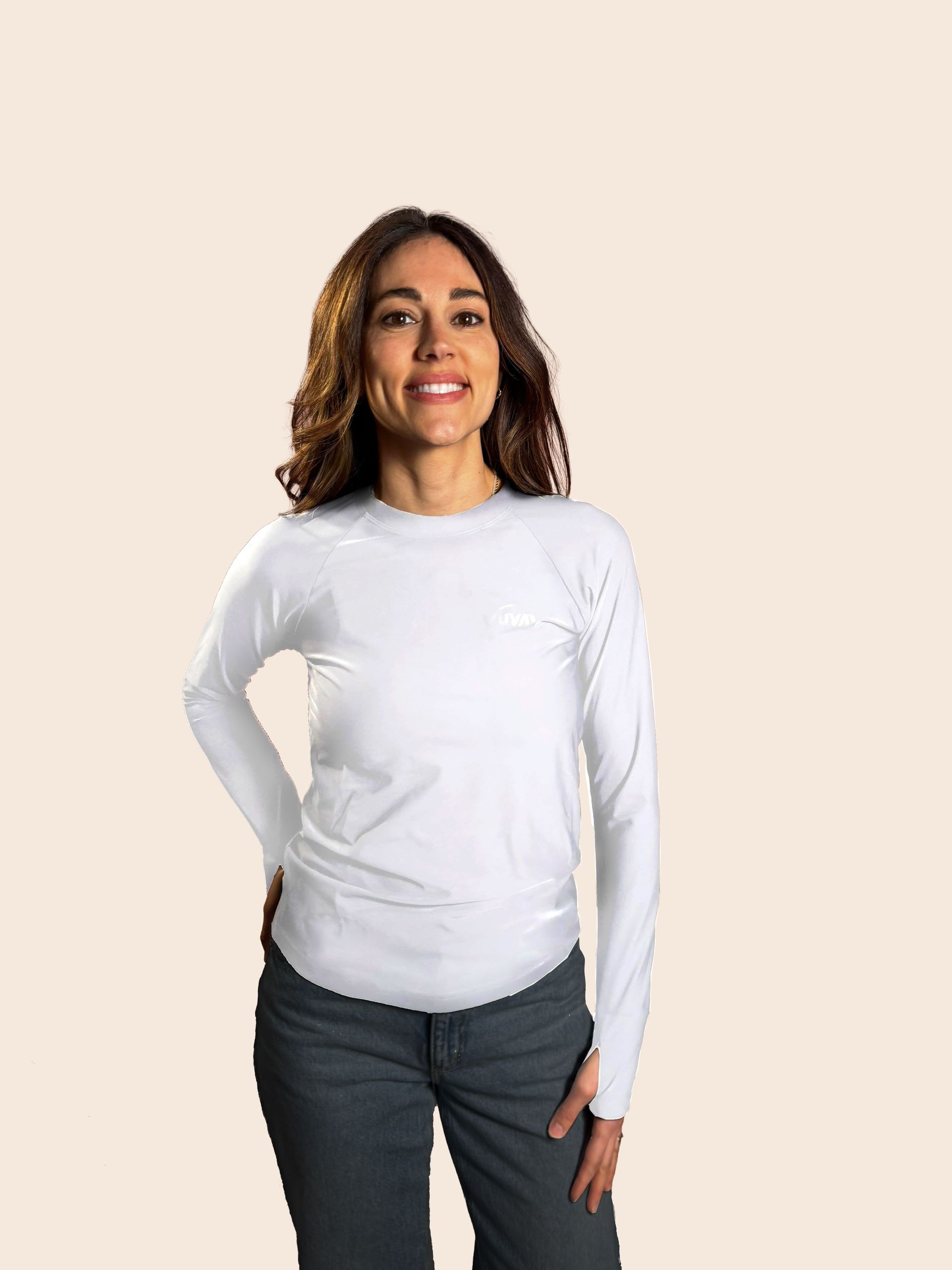 Chandail manches longues femme UPF50+ Logo ton sur ton