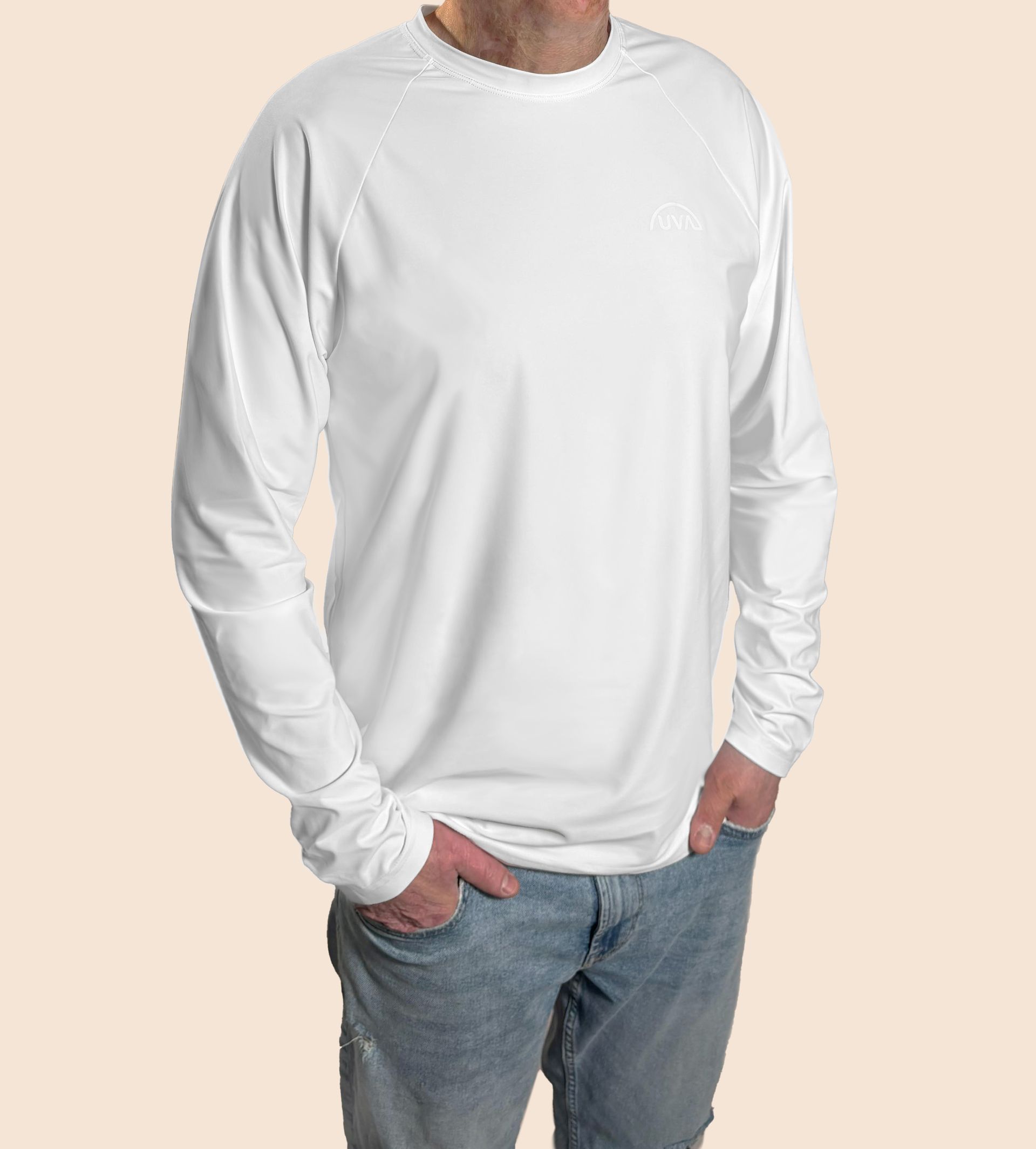 Chandail manches longues homme/unisexe UPF50+ Logo ton sur ton