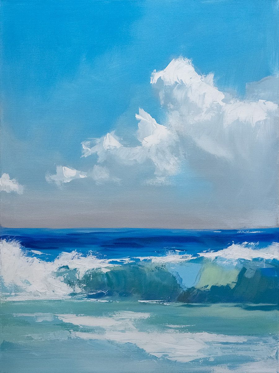 Matka merelle No.10, Akryylimaalaus (60 x 80 cm)