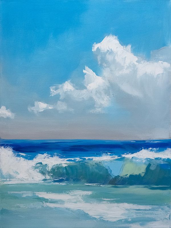 Matka merelle No.10, Akryylimaalaus (60 x 80 cm)