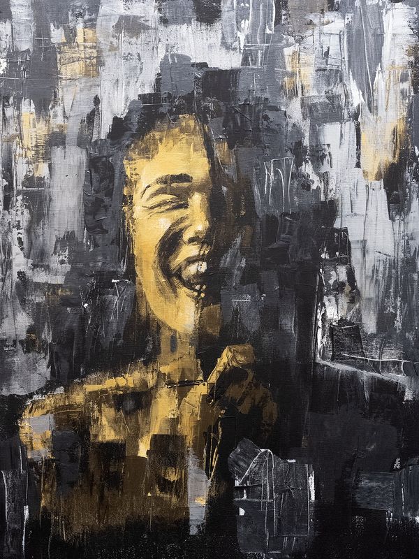 Nykyisyys No.I, Akryylimaalaus (65 x 81 cm)