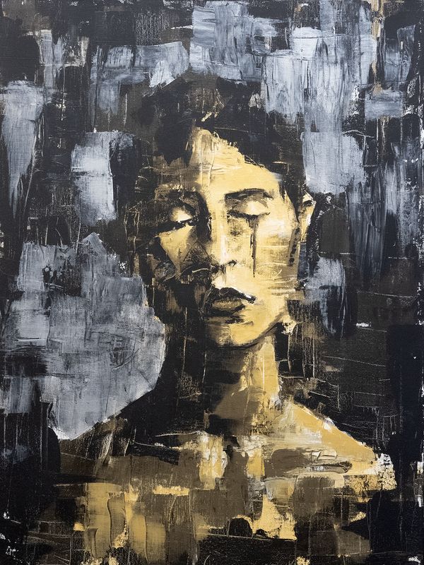 Nykyisyys No.III, Akryylimaalaus (60 x 80 cm)