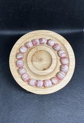Rhodochrosite Barrel Bracelet – Self-Love &amp; Emotional Healing Stone