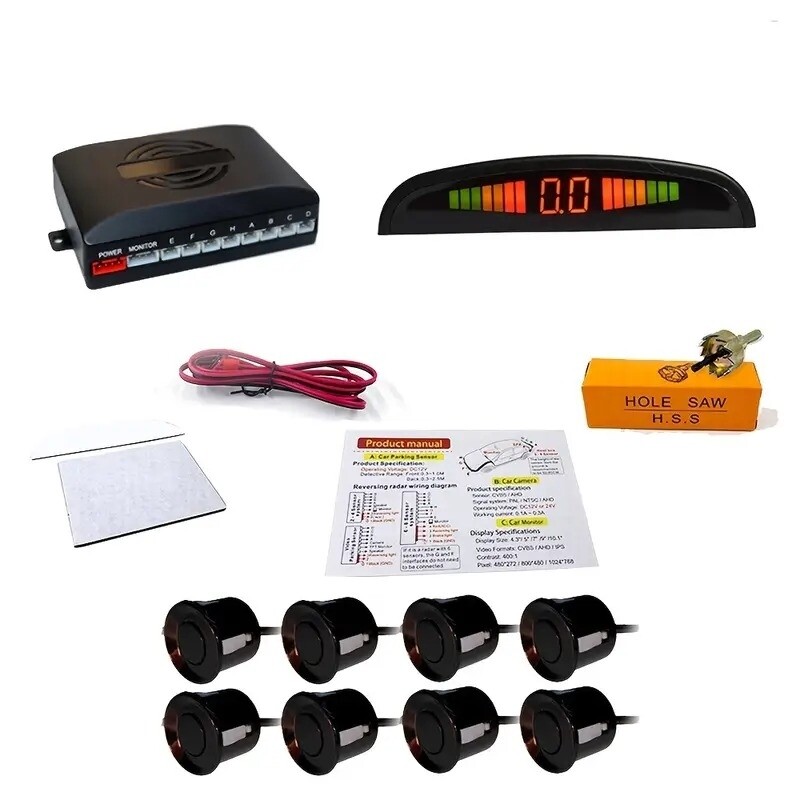 Kit de 8 Sensores de Reversa. Advertencia