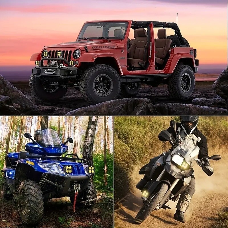 2 Luces LED, Rzr y todo terreno, camiones.