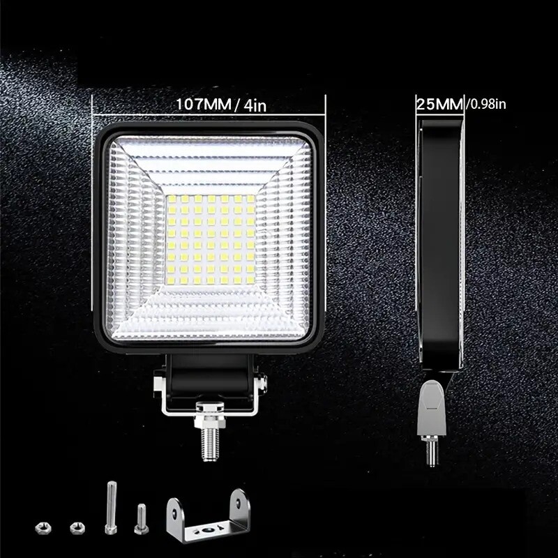 2 pzs de faros de luz LED de 168w, todo terreno, etc. Reversores.