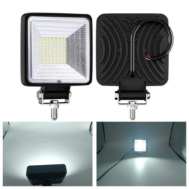2 pzs de faros de luz LED de 168w, todo terreno, etc. Reversores.