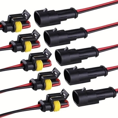 Juego de 10 pzas conector electrico 2 pin way.