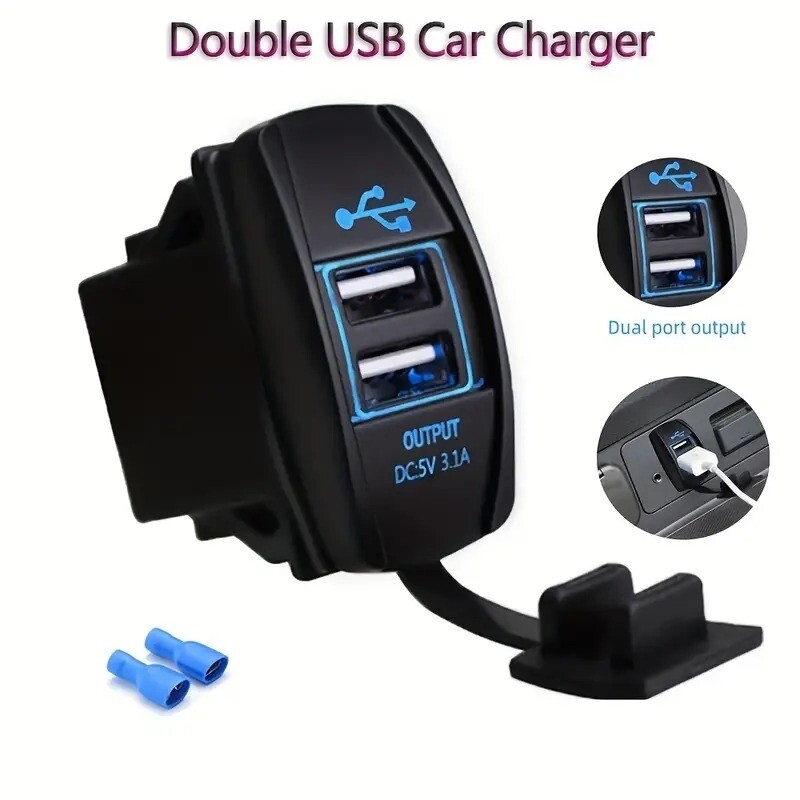 Cargador USB salida DC 12/24 cargador universal.