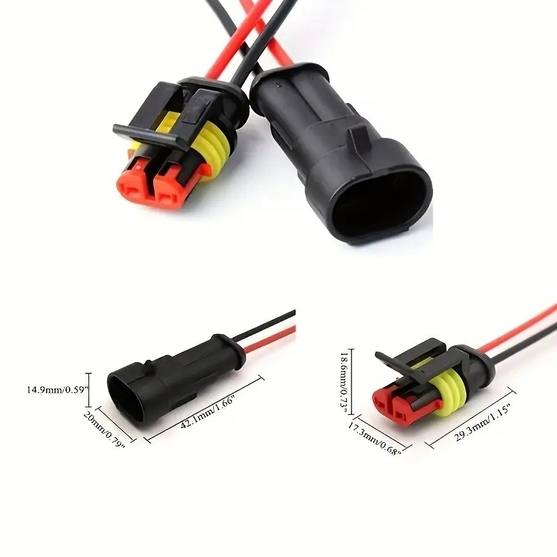 Juego de 10 pzas conector electrico 2 pin way.