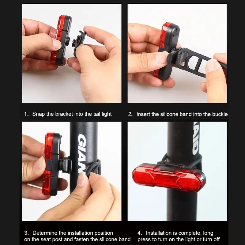 1 Pza Luz Trasera De Bicicleta X-TIGER Impermeables