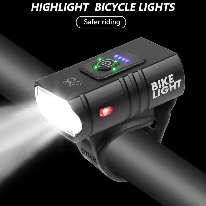 Lampara LED recargable USB exhibición 10W para bicicleta.