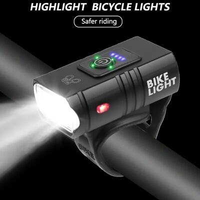 Lampara LED recargable USB exhibición 10W para bicicleta.