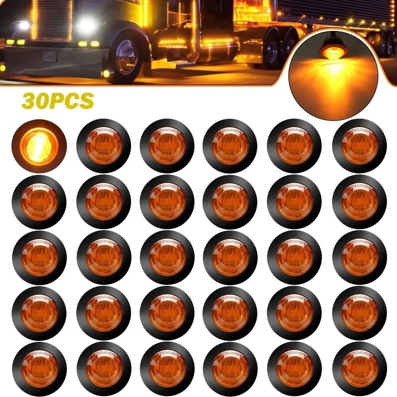 30 pzs LED luz indicador lateral DC 12V.