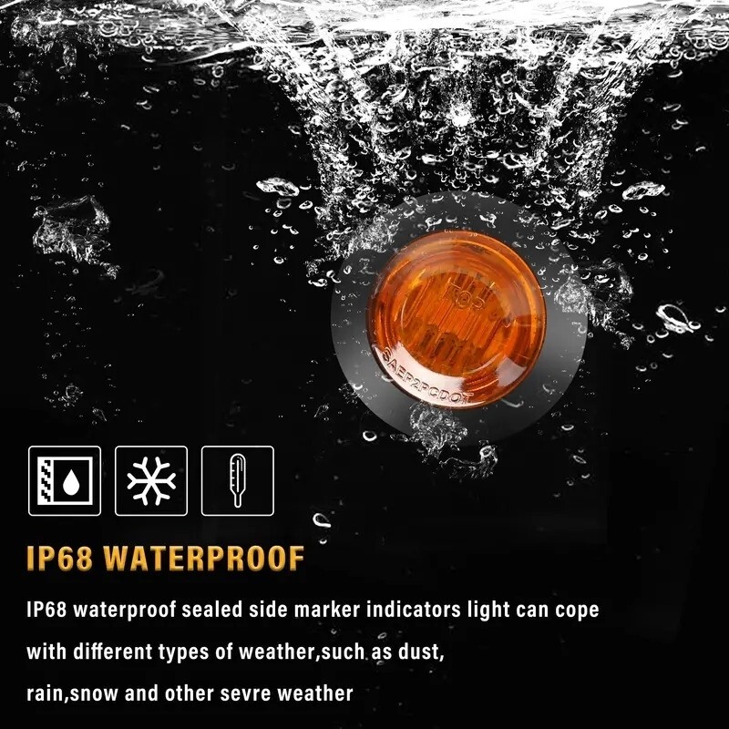 30 pzs LED luz indicador lateral DC 12V.