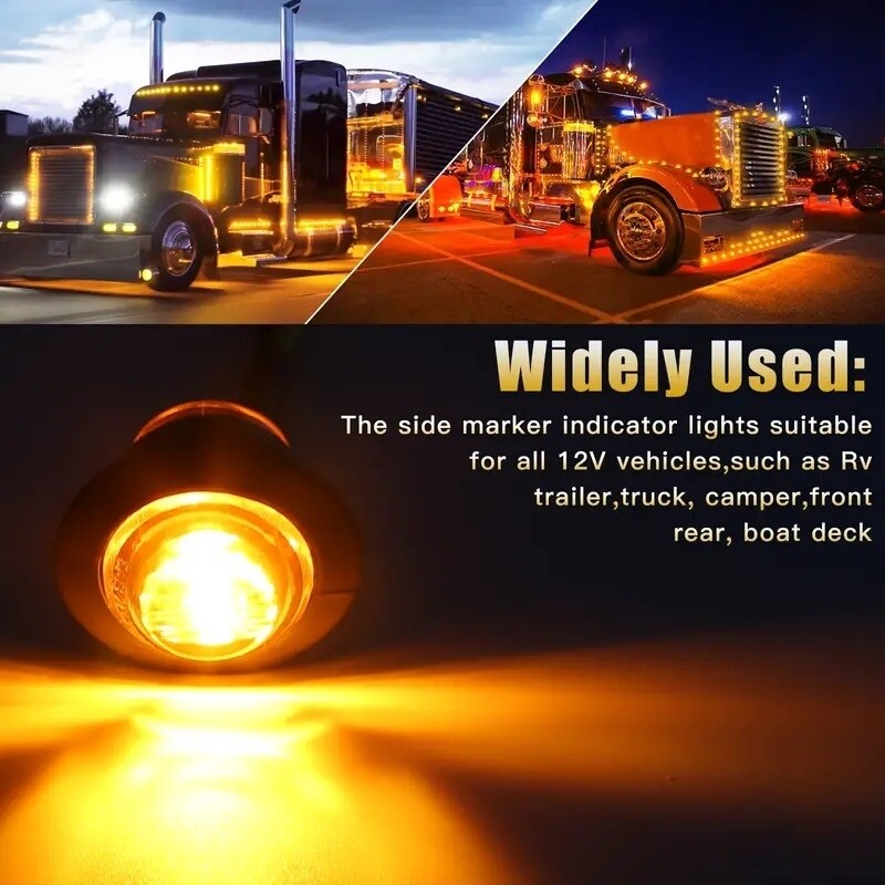 30 pzs LED luz indicador lateral DC 12V.