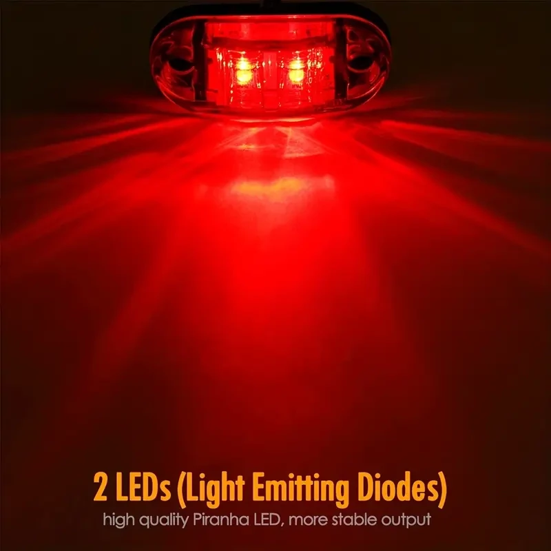 4 Pzs plafón rojo ámbar LED.