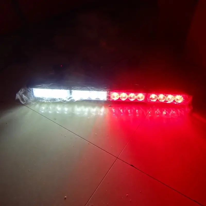 Barra con estrobos rojo y azul 12 volts.
