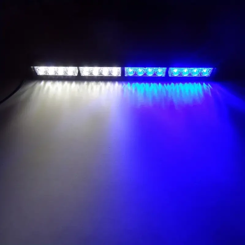 Barra con estrobos rojo y azul 12 volts.