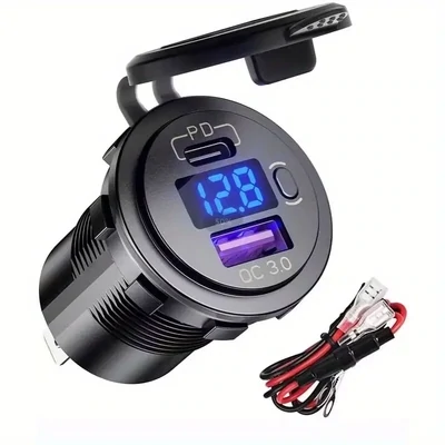 Toma de corriente impermeable de 12 V/24 V.