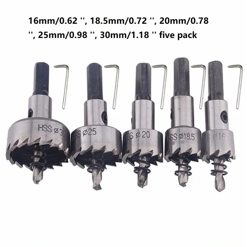 5pcs Broca De Acero De Alta Velocidad De 16 Mm.