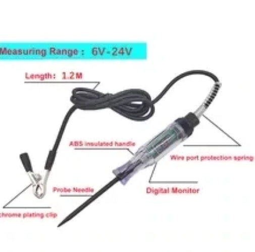 ​Probador de voltaje, 6V, 12V, 24V CC