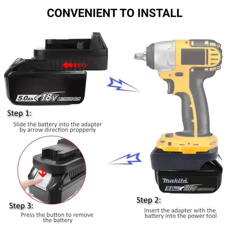 ​1 Adaptador De Batería MT20DL Para Herramienta Inalámbrica.