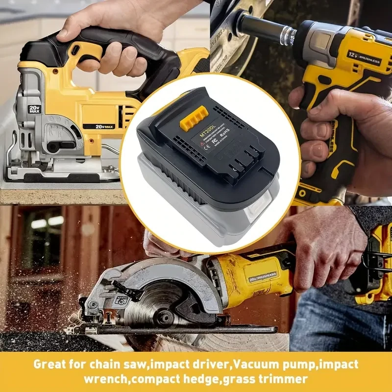 ​1 Adaptador De Batería MT20DL Para Herramienta Inalámbrica.