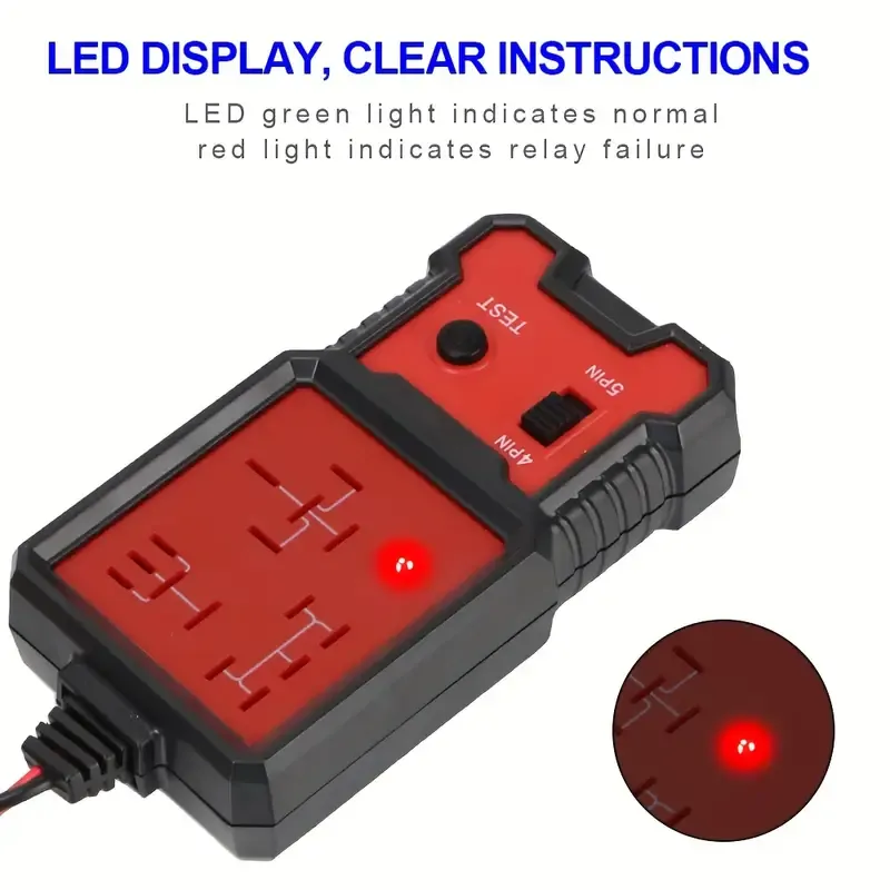 Probador de relé de coche de 12V Detector de circuito.