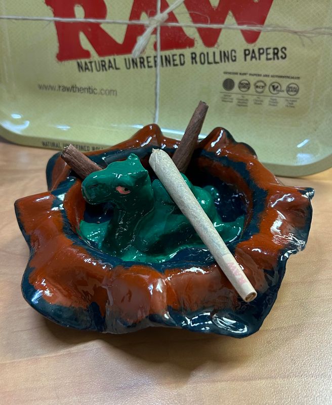 Green Camel Ashtray