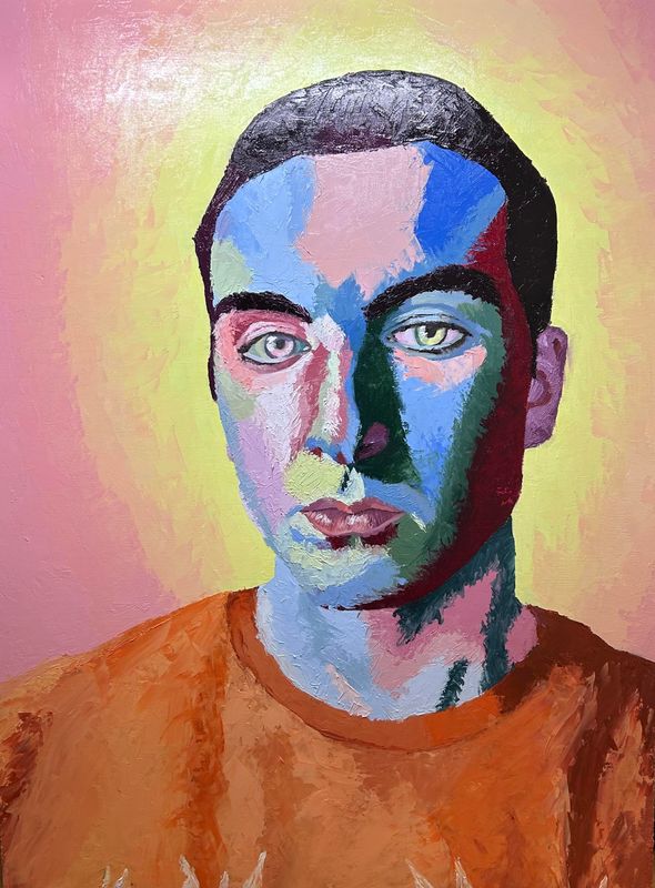 Self Portrait with Palette Knife