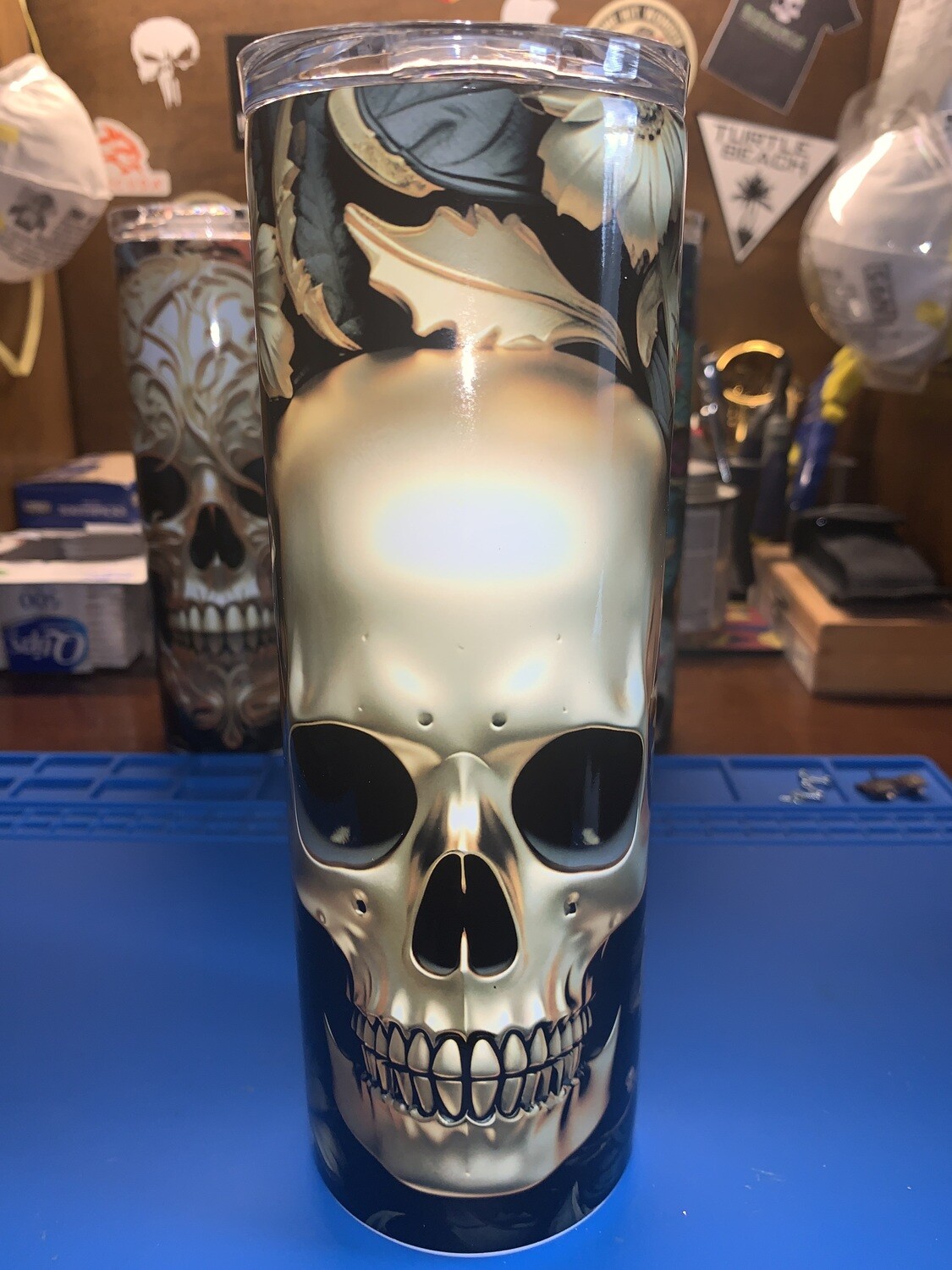 Gold Skull 2oz Sublimation Tumbler