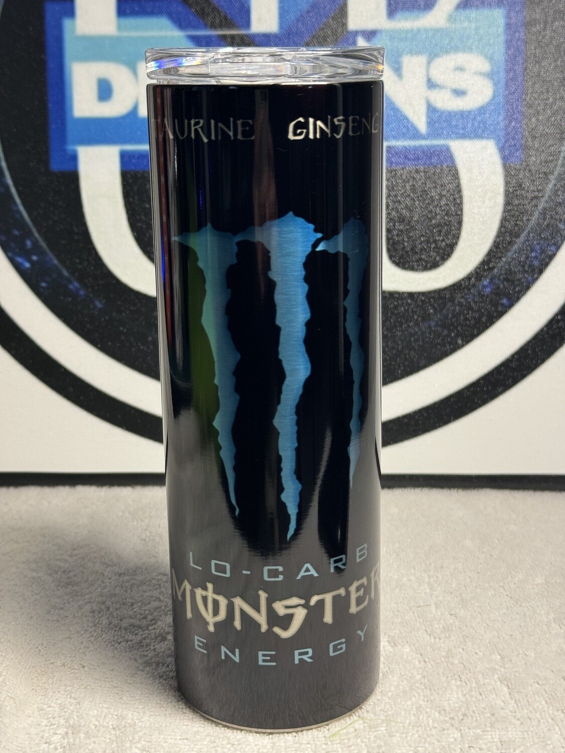 Monster Energy - Lo-Carb - Stainless Steel Finish