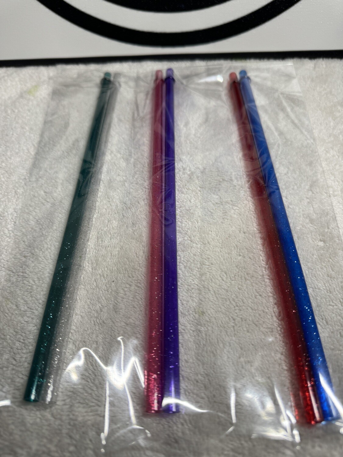 Pack of two plastic straws for 20 oz Tumbler (assorted colors)