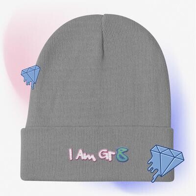 I AM GR8 (No BCKGND)-Embroidered Beanie
