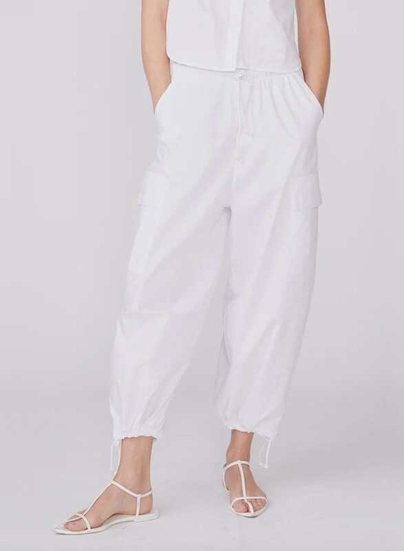 Stateside Structured Poplin Drawstring Cargo Pant