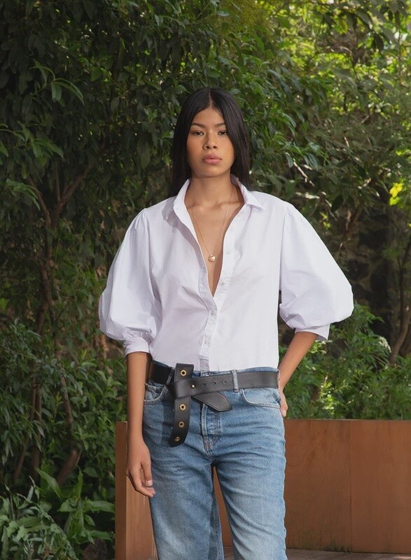 Stateside Heavy Poplin Puff Sleeve Shirt