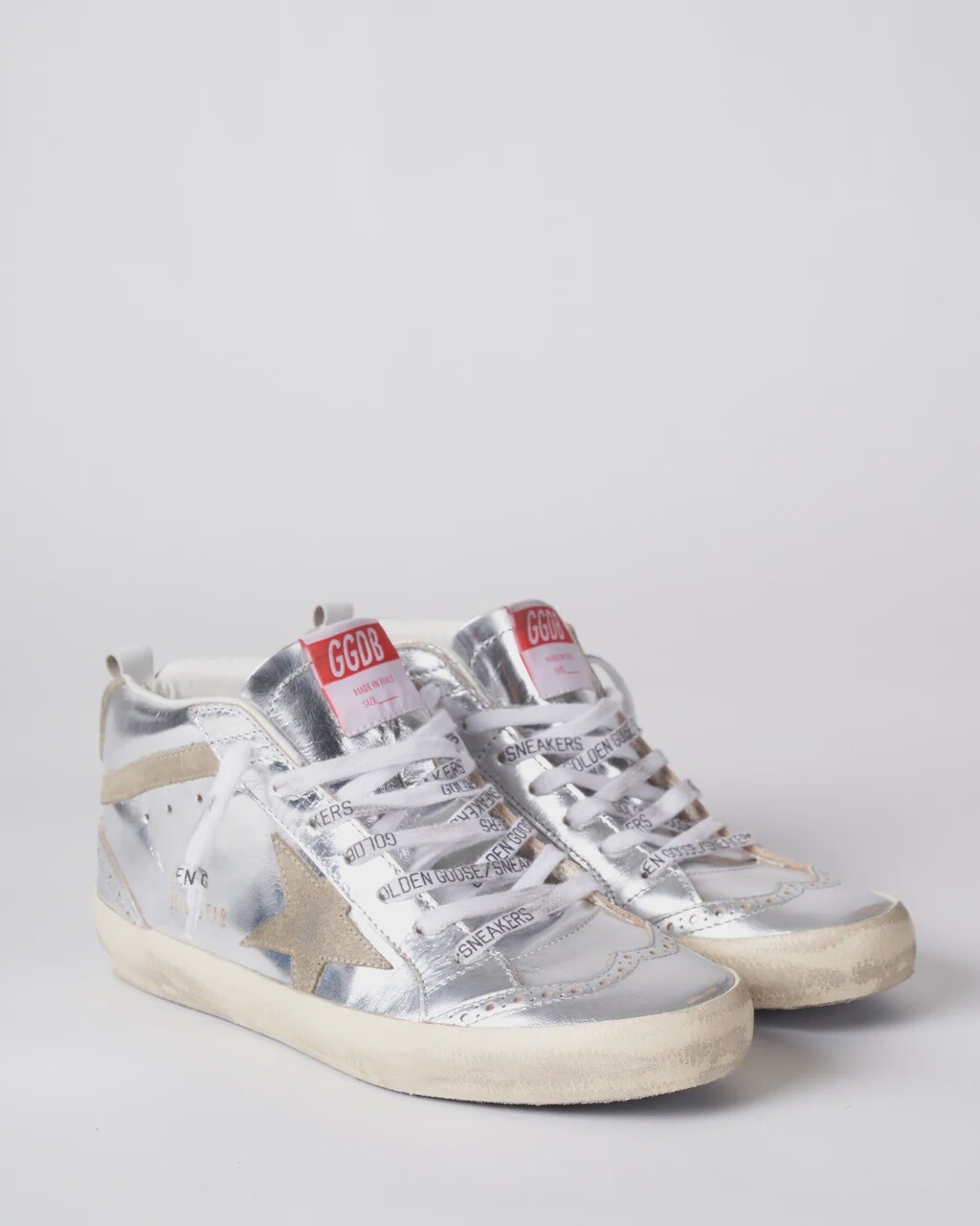 Golden Goose Mid Star Laminated Upper and Spur Suede Star and Wave