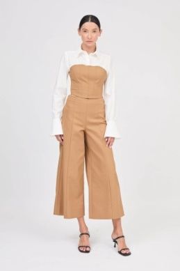 Simkhai Kallin Cropped Bottom Wide Leg Pant