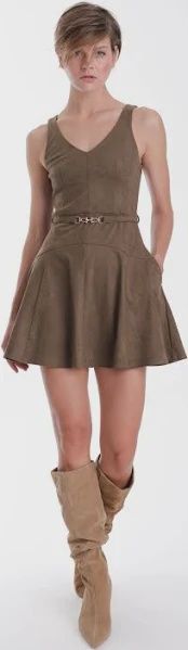 Karina Grimaldi Hanna Suede Dress