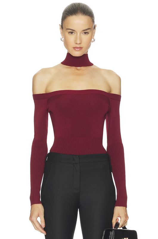 SIMKHAI LILA COLD SHOULDER TOP