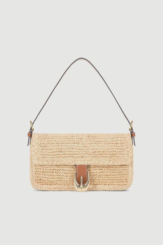 STAUD HARLOW RAFFIA BAG