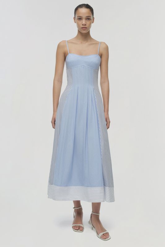 SIMKHAI CHAMBERLAIN COTTON MIDI DRESS