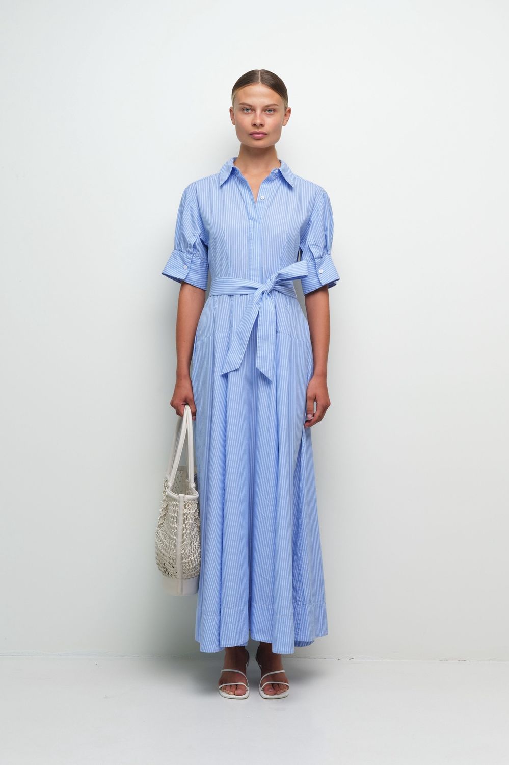 SIMKHAI TRUMAN COTTON SHIRT DRESS