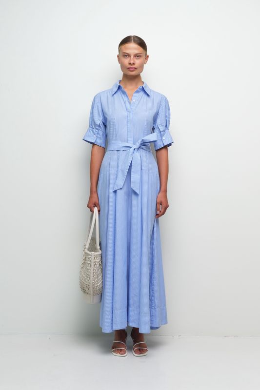 SIMKHAI TRUMAN COTTON SHIRT DRESS