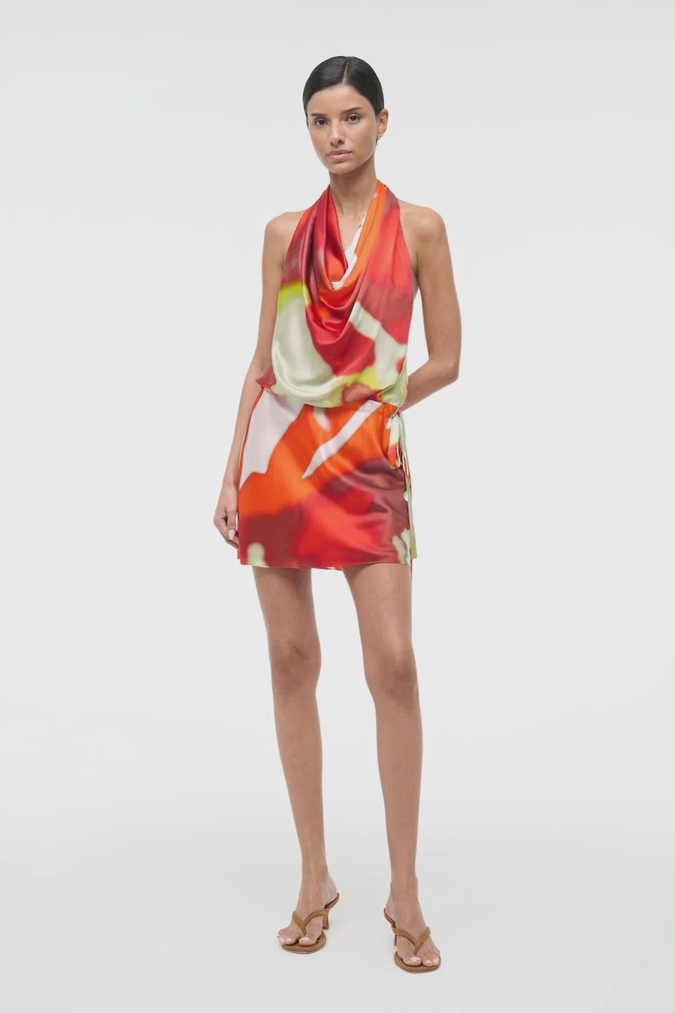 STAUD LIORA SILK DRESS